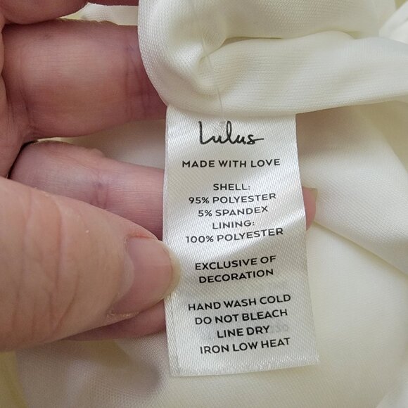 Lulus Radiant Adoration White Satin Lace Backless Maxi (Bridal), Sz M, $92 - Picture 6 of 9